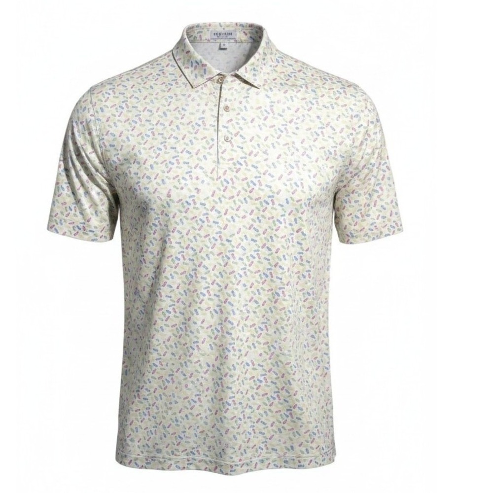 Peter Millar Truly‎ Seltzer Limited Edition Mens size Large Prep Polo Golf Shirt